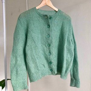 Vintage wool cardigan – teal!